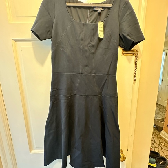 New With Tags Brooks Brothers Fit and Flare Navy Dress - Picture 2 of 3
